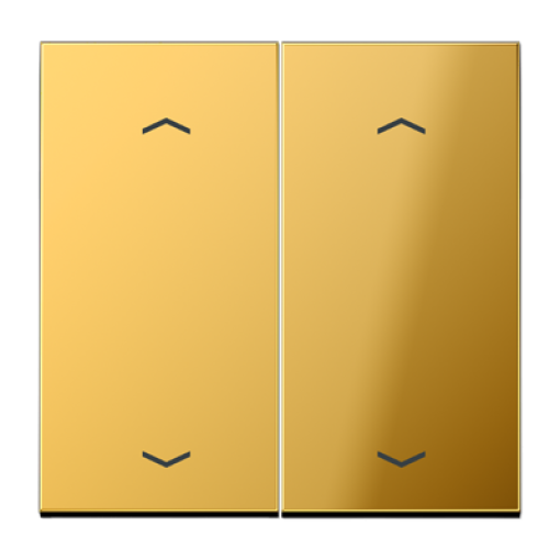 Tecla pulsador doble pers. LS dorado