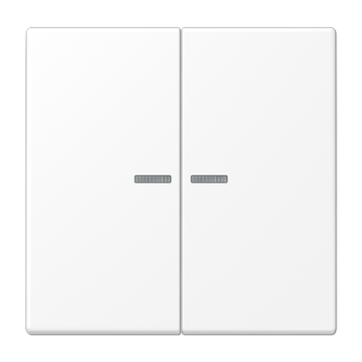 Tecla doble con visor JH LS blanco mate