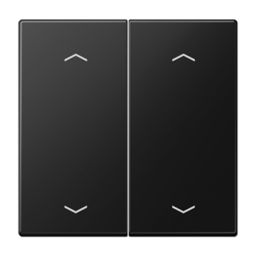 Tecla pulsador doble pers. LS negro mate