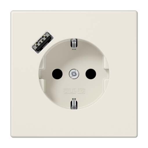 Enchufe SCHUKO c USB-A LS bl.