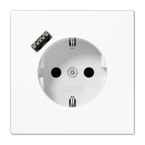 Enchufe SCHUKO c USB-A LS bl. alpi
