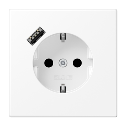 Enchufe SCHUKO c USB-A LS bl. mate