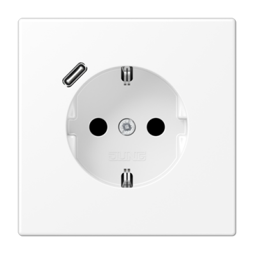 Enchufe SCHUKO c USB-C LS bl. mate
