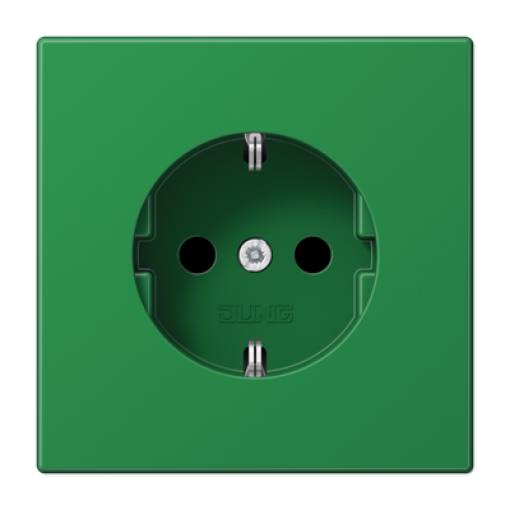 Enchufe SCHUKO prot. contacto LS verde