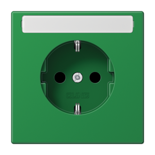 Enchufe SCHUKO inscr. prot. LS verde