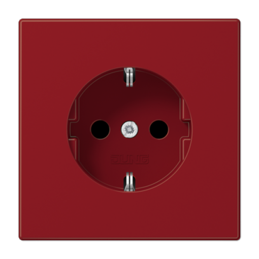 Enchufe SCHUKO prot. contacto LS rojo