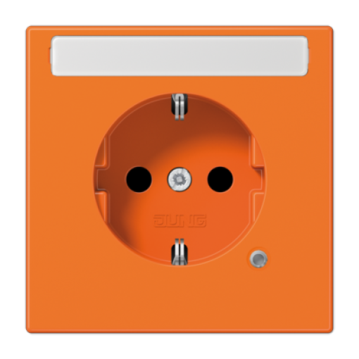 Enchufe SCHUKO inscr. LS naranja