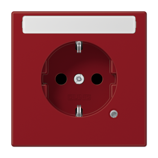 Enchufe SCHUKO inscr. LS rojo