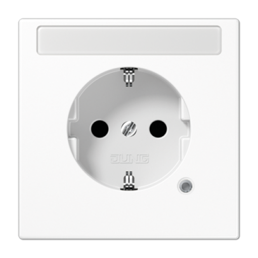 Enchufe SCHUKO inscr. LS blanco alpino