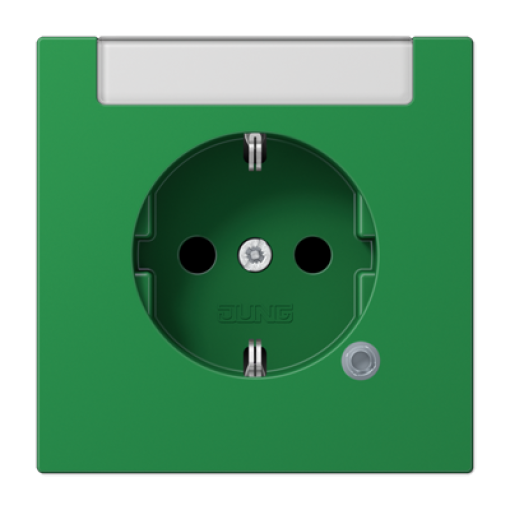 Enchufe SCHUKO inscr. LS verde