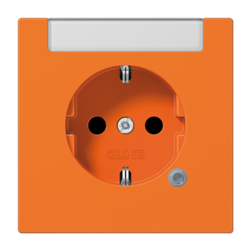 Enchufe SCHUKO inscr. LS naranja