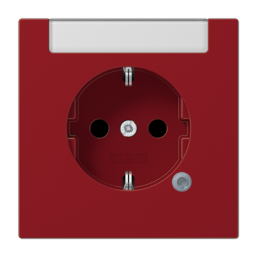 Enchufe SCHUKO inscr. LS rojo