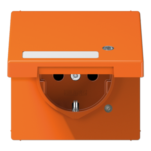 Enchufe t. abat. regl. inscr. LS naranja