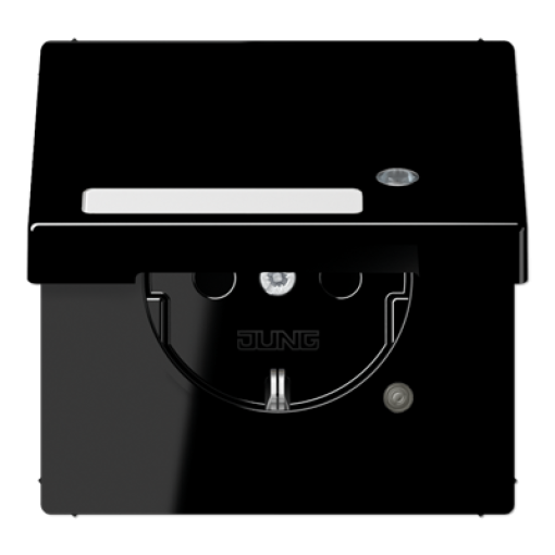 Enchufe t. abat. regl. inscr. LS negro