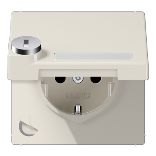 Enchufe t.abat retroc inscr LS bl marfil