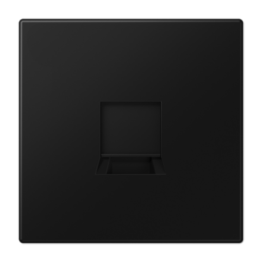 Placa Mod. Jack-Rad 1 toma LS negro mate