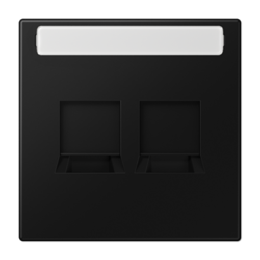 Placa Mod.Jack 2T. inscr LS negro mate