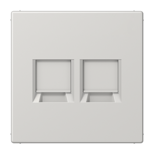 Placa Mod.Jack 2 tomas LS gris cl