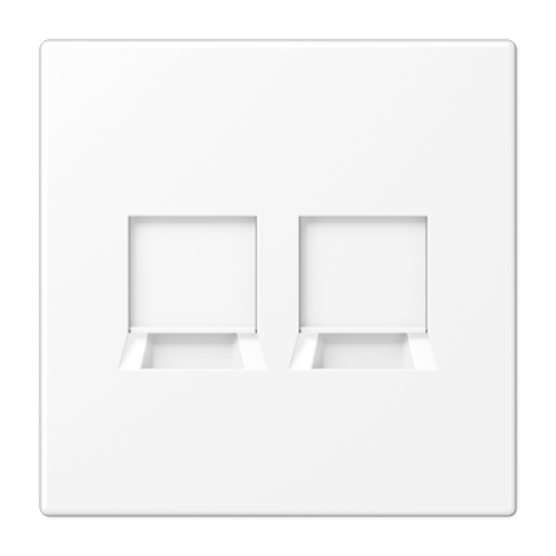 Placa Mod.Jack 2 tomas LS bl. mate