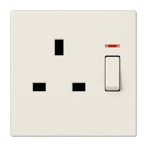 Placa toma 3171 Eins. visor LS bl marfil