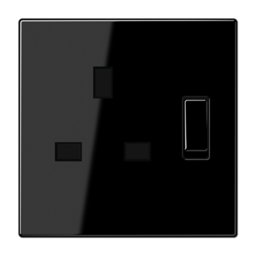 Placa para toma 3171 Eins. LS negro