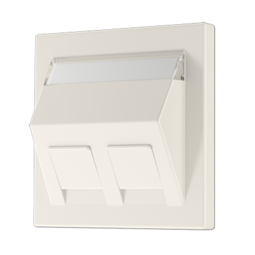Placa Mod. Jack inscr. LS blanco marfil
