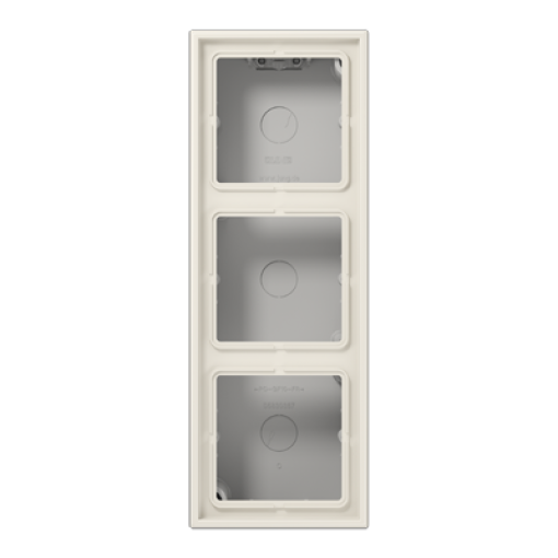 Marco triple LS CUBE blanco marfil