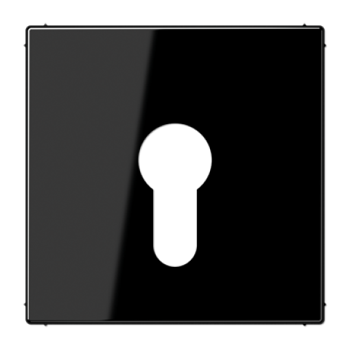 Placa interruptor llave LS negro