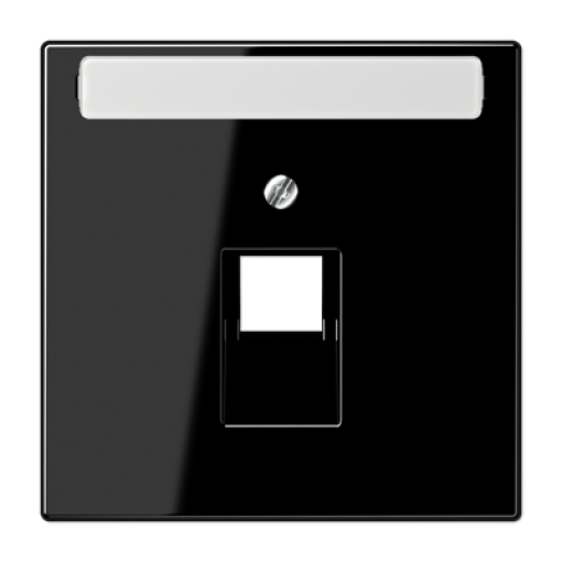 Placa central telef. inscr. LS negro