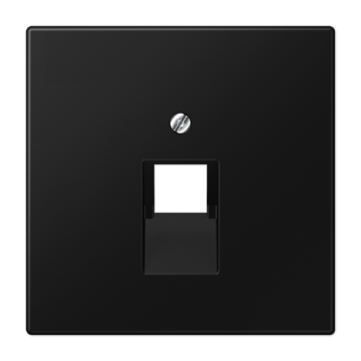 Placa central telef. LS negro mate