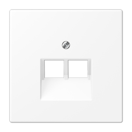 Placa Mod.Jack 2 tomas. LS bl mate