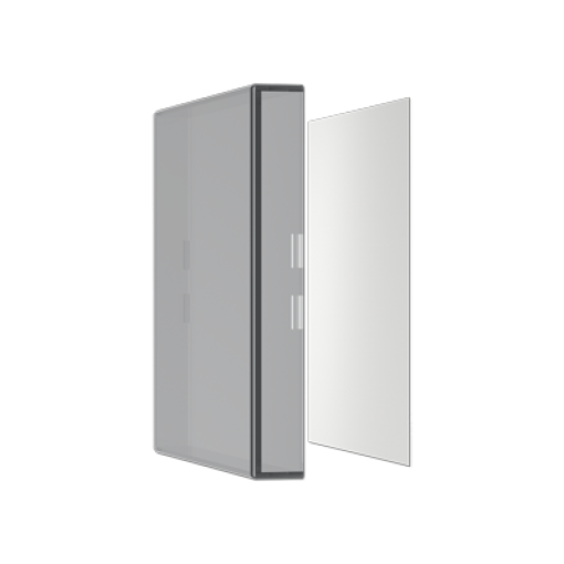 Placa transparente con tira LS