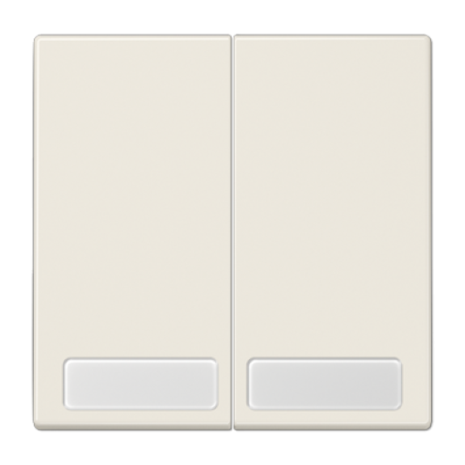 Tecla doble inscr. LS blanco marfil
