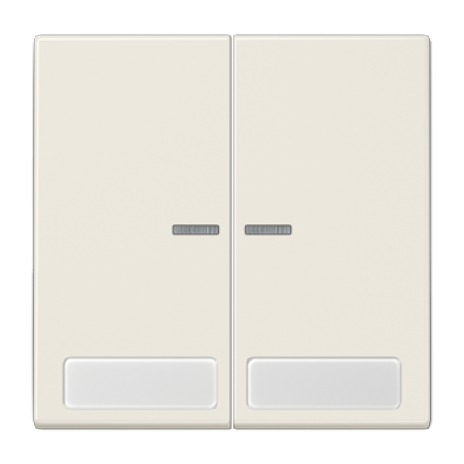 Tecla doble inscr. LS blanco marfil