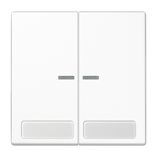 Tecla doble inscr. LS blanco alpino