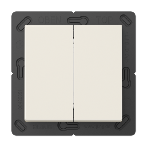 Pulsador Matter doble. AS blanco marfil