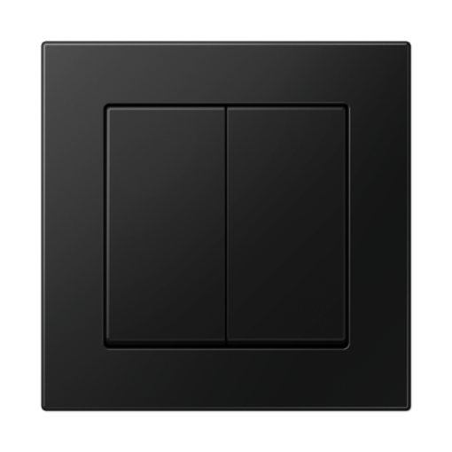 Kit pulsador Matter doble. A negro mate