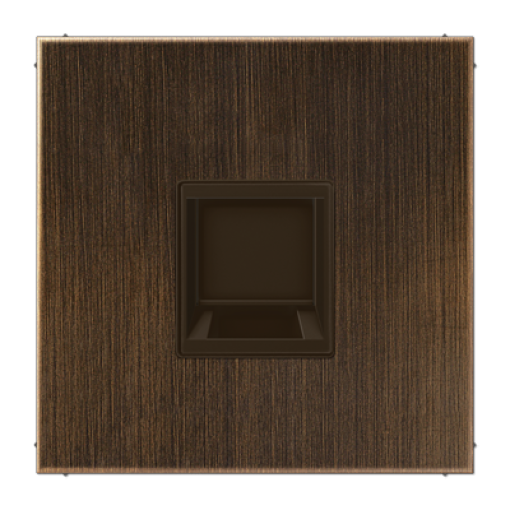 Placa Mod. Jack-Rad. 1 toma LS lat. an.