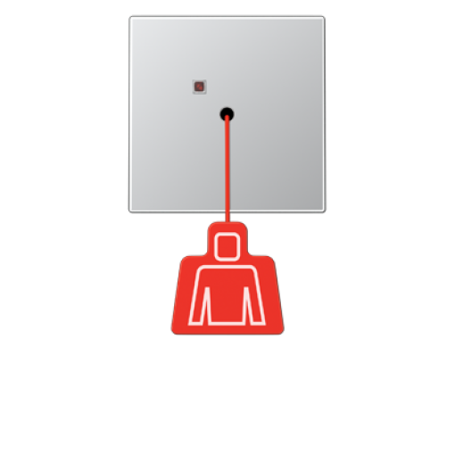 Pulsador con tirador emergencia. Aluminio. LS