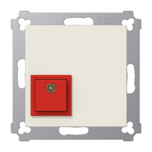 Pulsador llamada emergencia. A blanco