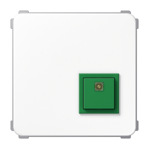 Pulsador confirmación CD blanco alpino