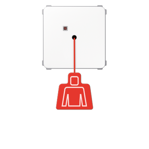 Pulsador con tirador. CD blanco alpino