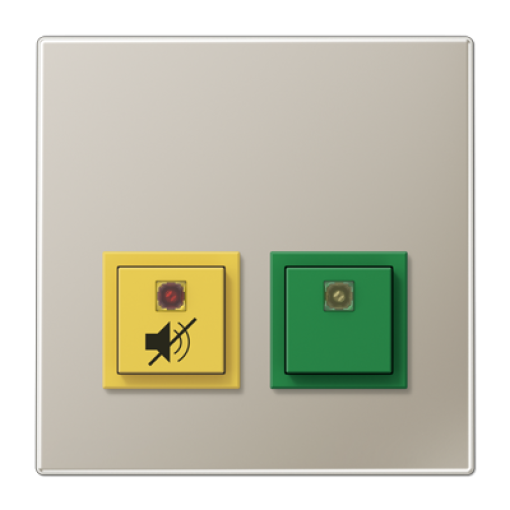 Pulsador sala servicio emergencia, LS acero