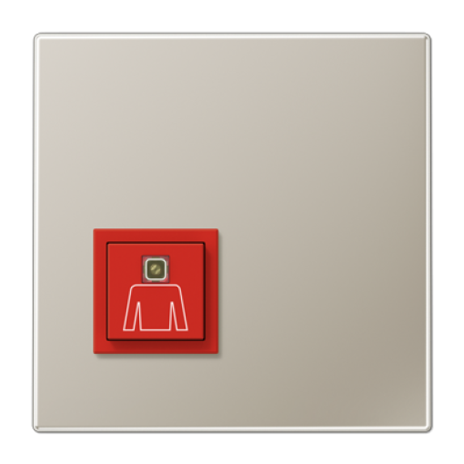 Pulsador llamada emergencia. Acero LS