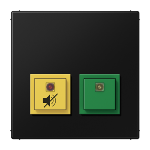 Pulsador llam. servicio LS negro mate