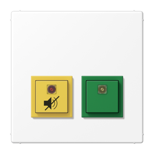 Pulsador llam. servicio LS blanco mate