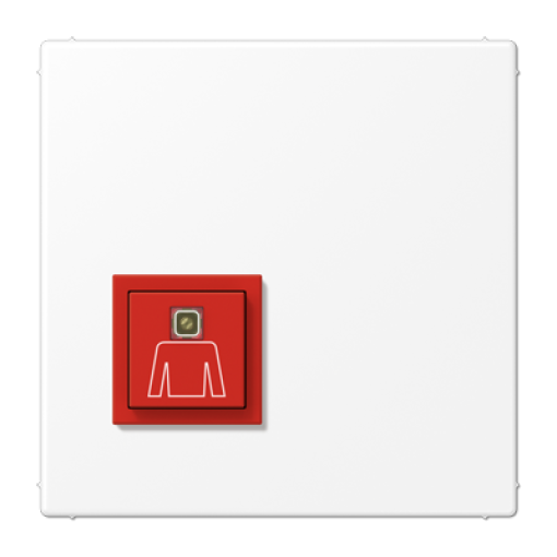 Pulsador llam. emergencia LS blanco mate