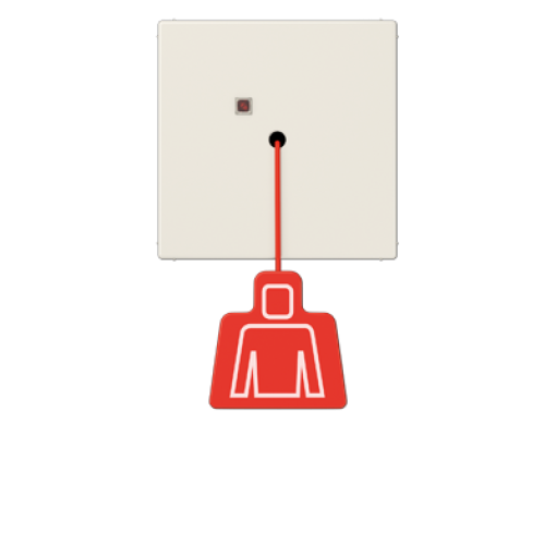 Pulsador con tirador. LS blanco marfil