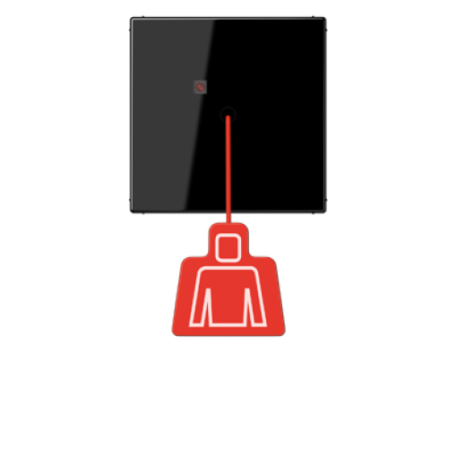 Pulsador con tirador. LS negro