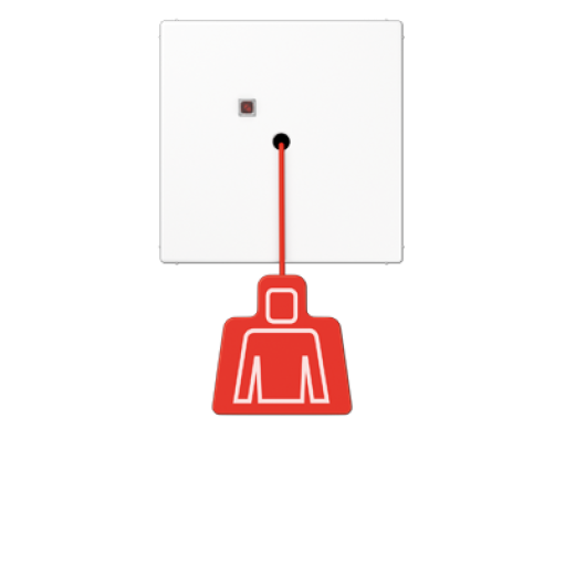 Pulsador con tirador. LS blanco alpino